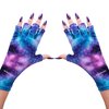 MelodySusie UV Gloves for Nails, UV Lamp Gloves for Manicures Protection, Starry Night Gel Manicure Gloves, Nail Art Skin Care Fingerless UV Shield Gloves