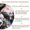 Hetto Curly Hair Clip in Extensions Human Hair #2 Darkest Brown Curly Clip in Human Hair Extensions Natural Wavy Clip in Hair Extensions Human Hair 18 Inch 7Pcs 105g