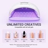 Melodysusie UV Nail Lamp, Plus30T UV Light for Gel Nails True 54W Professional Led Nail Dryer with 3 Timer, Smart Sensor, LCD Display, Detachable Tray Fast Curng Nail Art Tools Manicure Accessories