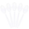 Plasticpro Clear Plastic Tea Spoons Disposable Cutlery Utensils 50 Count
