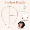 Gwabee Multi Layers Headbands for Women, Thin Metal Headband, 2 PCS Non Slip Row Wire Head Band, Elegant Hair Band for Girls Hair Hoop, Elastic Hairband Hair Accessories for Women, Gold and Silver