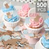 Zhanmai 500 Pieces Bear Shaped Confetti Baby Shower Cream Brown Sprinkles Bear Table Paper Confetti for Boy Girl Home Party Table Decorations, 0.98 Inch