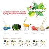 Nature Wooden Toys Locomo Family II Animal Figures Waldorf Open-Ended Educational Outdoor Play for Childs Learning & Creativity, Sensory for Kids 3 4 5 6 7+ Year Old, Montessori Toy Gifts (Set of 5)