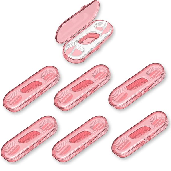 High Toughness Professional Toothpicks Sticks Dental Floss Picks 70 Picks Threader Flosser with 7 Storage Cases, flossing for Family,Hotel,Travel