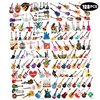 128 PCS Music Note Guitar Temporary Tattoos Sticker Music Birthday Party Decorations Supplies Favors Gifts Boys Girls Rock Guitars Musical Cute Fake Tattoo School Prizes Themed Decor Carnival