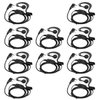 Retevis Case of 10, Two Way Radio Earpiece with Mic Single Wire Earhook Headset Compatible with Baofeng BF-888S UV-5R H-777 RT22 Arcshell AR-5 Walkie Talkies