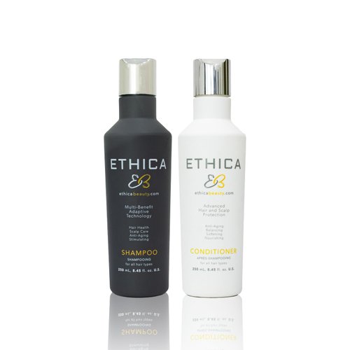 Ethica Hair Growth Shampoo and Conditioner Set - Cleanse and Hydrate for Healthy Hair and Scalp, Moisturizing Shampoo and Conditioner, High Performance Hair Care, 8.45 fl. Oz. / 250 mL