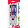 Pentel EnerGel Pearl Deluxe RTX Retractable Liquid Gel Pen, 0.7mm, 4 Pack, Assorted Colors (BLN77WBP4M)