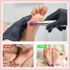 MelodySusie 10 Pcs Nail Sanding Caps Nail Drill Bits 180 Fine Grit for Foot File Callus Remover Manicure Pedicure Nail Polishing Burr Home Salon Use, Purple (13mm)
