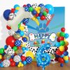 6th Birthday Decorative Balloon Garland,155Pcs Paw Birthday Party Supplies, Dog Paw Balloons Garland Kit for Boys Girls Baby Shower Paw Theme Birthday Party Decorations