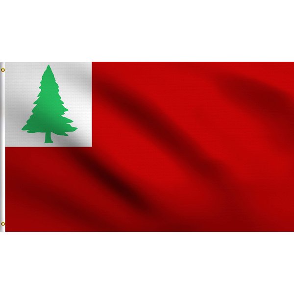 DMSE Continental Battle of Bunker Hill Revolutionary War 1775 Red Flag 3X5 Ft Foot 100% Polyester 100D Flag UV Resistant (3' X 5' Ft Foot)
