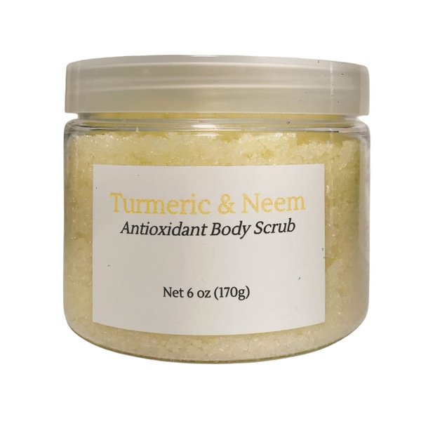 Season Jane Organic Turmeric & Neem Antioxidant Body Scrub 6 oz, Made in USA, Vegan, Gluten/Phthalates/Parabens Free