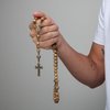 Intercession™ Our Father Sacred Handmade Solid Wood Rosary (Our Lady - Walnut)