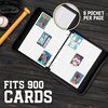 Generic 900 Pockets Baseball Card Binder, Trading Card Binder Dampproof Dustproof and Waterproof, baseball card holder PU leather, Sport Card Holder, Baseball Card Sleeves, Card Album Protectors