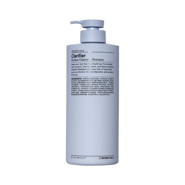 J Beverly Hills Blue Clarifier Purifying Shampoo with Coconut Oil to Hydrate Hair, (32 Oz)