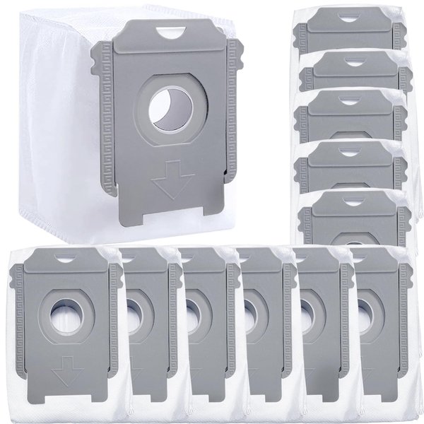 12 Pack Dust Bin Bags Compatible for irobot Roomba Vacuum Replacement i3, i3+, i7, i7+, i8, i8+, i4, i4+, i1, i1+, i6, i6+, j7, j7+, s9, s9 Plus, i & s j Series Automatic Dirt Disposal
