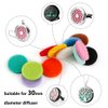 Maromalife 48PCS 22mm Replacement Refill Pads for 30mm Essential Oil Diffuser Necklace, Felt Pads for Aromatherapy Necklace Pendant Diffuser Bracelet Car Diffuser Vent Clip with 12 Colors, 0.87 Inch