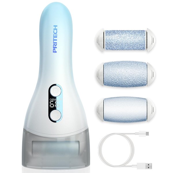 Electric Feet Callus Removers Rechargeable, Portable Electronic Foot File Pedicure Tools, Electric Callus Remover Kit, Professional Pedi Feet Care for Dead by PRITECH