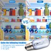 297048600 241552802 Refrigerator Light Bulb Replacement Compatible with Frigidaire Whirlpool KitchenAid Electrolx Kenmore Fridge Light Bulbs-T8 E17 40W (2 Pack)