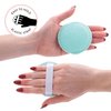 S&T INC. Gentle Face Scrubbers, Dual Sided Face Exfoliators with Elastic Strap, 3.3 Inch Diameter, 2 Pack, Teal/Pink