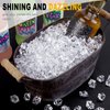DomeStar Fake Ice Rocks, 150PCS Acrylic Gems Crystals Clear Rocks Plastic Diamonds Vase Centerpiece for Christmas Vase Fillers Winter Decoration Party Table Scatter Wedding Food Display
