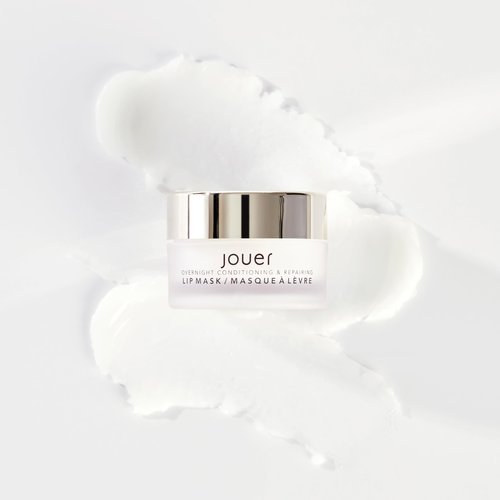Jouer Mint Overnight Lip Masque – Moisturizing Lip Treatment - Lip Mask Formulated with Maxi Lip for Plumper Lips and Visual Fullness - Shea Butter for Hydration