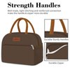 Coobiiya Lunch Bag for Women Men Insulated Lunch Box for Adult Reusable Lunch Tote Bag for Work, Picnic or Travel(Brown)