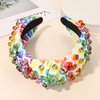 NVENF Rainbow Headbands for Women Pride Headband Colorful Pride Heart Flag Win Gesture Knotted Headband Rhinestone LGBTQ Hairband Bisexual Gay Pride Rainbow Accessories Outfits Party Favors (Heart A)