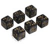 Gadpiparty 24 Pcs Dice Counters Token Dice Acrylic D6 Dice Loyalty Dice Compatible with MTG, CCG, Card Gaming Accessory for Kids Learning Toys Black