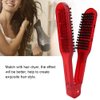 Double Sided Brush, Clamp Hair Brush Straightener Anti Static Styling Comb Hairdressing Tool V Shape Hair Splint Combs Women Men Brushes Double Sided Straightening Brush for Home Barber Shop(Red)
