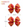 4PCS Wizard Stripe Hair Clips Magical House Hair Bow Halloween Costume Accessory Christmas Party Gift for Harry