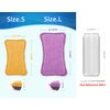 UPSTAR Microfiber Scrubber Sponge, Non-Scratch Kitchen Scrubbies, Dishwashing and Bathroom Sponges, Size.S Pack of 8