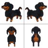 Larcele Micro Building Blocks Animal Set, DIY Mini 3D Building Toy Bricks,836 Pieces KLJM-05(Dachshund)