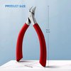 BEZOX Toenail Clippers for Ingrown Toenail Prevention, Straight Blade Podiatrist Nail Clippers for Thick Nails, Ergonomic Fingernail Clipper Ingrown Toenail Treatment for Seniors - Red