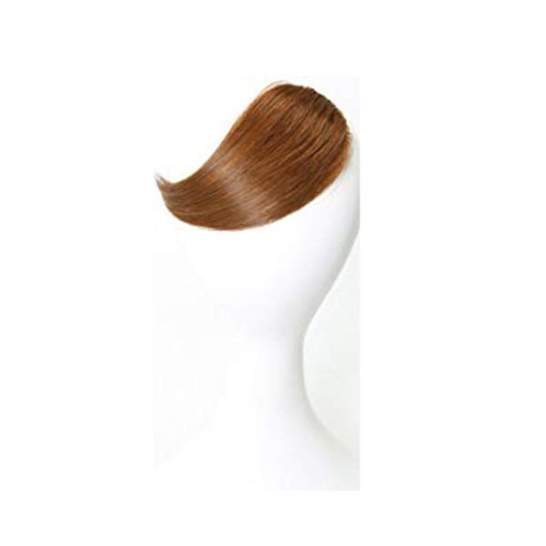 Dsoar Clip in Bangs Real Human Hair Side Bangs Natural Side Swept Bangs Clip in Straight Fringe Hair Extensions(Light Brown Color)