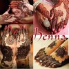 Temporary Henna Tattoo Stickers Indian Henna Flower Pattern Fake Tattoos Stickers for Women Henna Body Arms Legs Hands Tattoo Stickers, Halloween Costume Cosplay Wedding Beach Party Decorations 6 Pcs