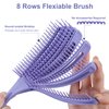 SHINLEA Detangler Brush for Curly Hair, Paddle Brush for Wet&Dry Hair, Easily Brushes Through Curl Hair and Reduces Breakage, Pain-Free Brush Hair, Curly Hair Brush for Women Men Kid (Purple)