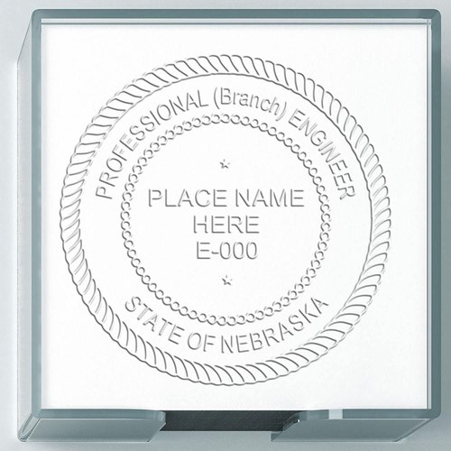 Professional Engineer Seal for Nebraska, Grey Soft Seal, 1-1/2 Seal Reach, State Board Approved, Soft Grip for Comfort, Portable and Easy to Use