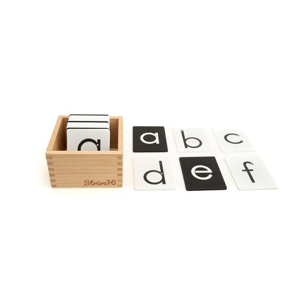 Montessori Sandpaper Letters | Black & White Montessori Letters Set w/ 3.5"x2.8" Lowercase & Uppercase Sand Paper Letters Cards | Sensory Sandpaper Letters Montessori | Alphabet Sandpaper Letters