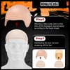 2 Packs Halloween Bald Caps Makeup Latex Bald Head Wig Cap Bald Hat Costume Accessories for Adults (Assorted Style)