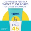 Coppertone Oil Free & Shine Control SPF 45 Face Sunscreen Lotion, Oil Free Face Sunscreen, 2.5 fl. oz.