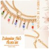 Aukmla Boho Head Chain Gold Beaded Tassel Hair Chains Festival Costume Headband Hair Accessories for Women and Girls