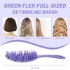 2-Pack Curl Defining Brush for Curly Hair - Flex Scented Detangling Brush - Essential Oil Infused Styling Tool for Wet Dry Thick Natural 3a to 4c Kinky Straight Wavy Hair - Lavender Purple