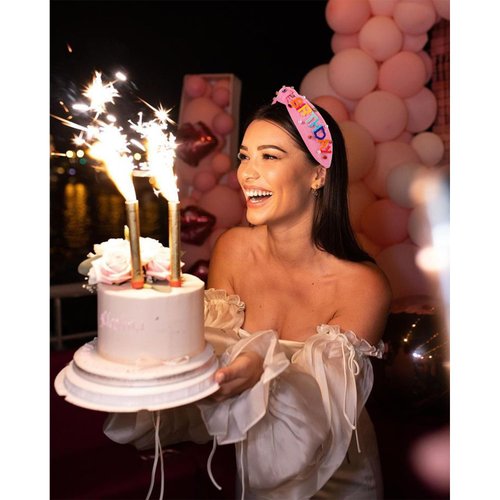 YAHPERN Birthday Headband for Women Beaded It’s My Birthday Knotted Headband Embellished Rhinestone Crystal Top Knot Headband Birthday Crown Hair Accessories Party Decorations Gifts