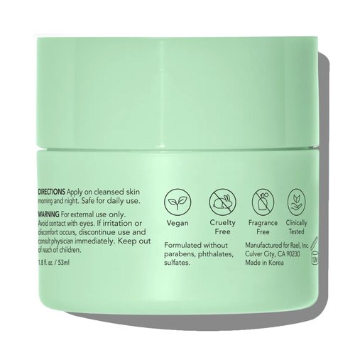 Rael Face Moisturizer, Miracle Clear Barrier Cream - Moisturizer Face Cream for Oily & Acne Prone Skin, Korean Skincare, Lightweight, Succinic Acid, Hydrating Vitamin B5, Vegan, Cruelty Free (1.8 oz)