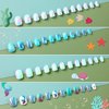 JANYUN 96 Pcs Kids False Nail Press on Nails Kids Full Cover Short False Nails Children Nail Tips Lovely Gift for Kids Little Girls Nail Art Decoration (Blue Theme)