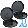 BVN Retainer Case, with 2 Pcs Aligner Removal Tool, 2 Pcs Mouth Guard Case, Black Denture Case, Mouthguard Case, Retainer Box, Denture Box for Disassembly of Oral Care.