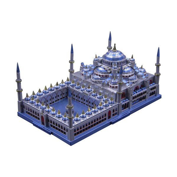 Microworld 3D Metal Puzzle, Turkey Blue Mosque Architecture Metal Model Kits, 3D Puzzles for Adults DIY Building Model Brain Teaser Toys for Teens (Sultan Ahmed Mosque)