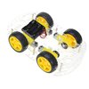 The perseids DIY Robot Smart Car Chassis Kit Educational Toy with Speed Encoder, 4 Wheels and Battery Box for Arduino/Microbit/Raspberry Pi (4 Wheels)