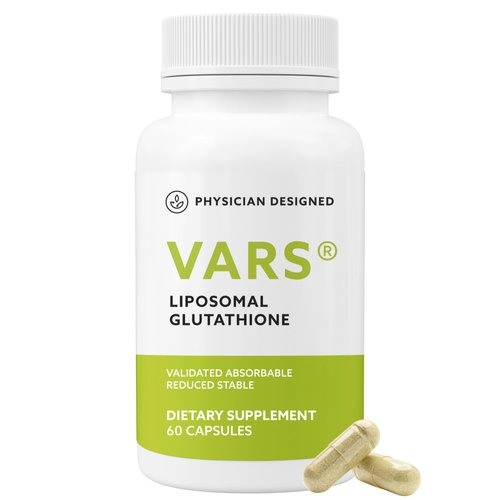 Physician Designed VARS Liposomal Glutathione Capsules - Patented Antioxidant Liquid Dietary Supplement, Anti-Aging, Detoxification, Fortify Immune System, Energy Management Skin Brightening, 60 count